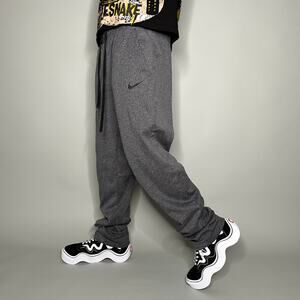 Vintage Y2K Nike Sweatpants Mens XL Baggy Wide Leg Fit Dark Grey Polyester
